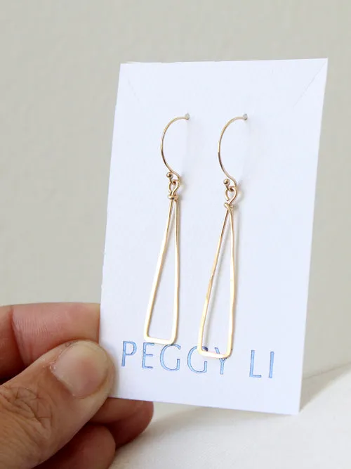 Skinny Triangle Earrings