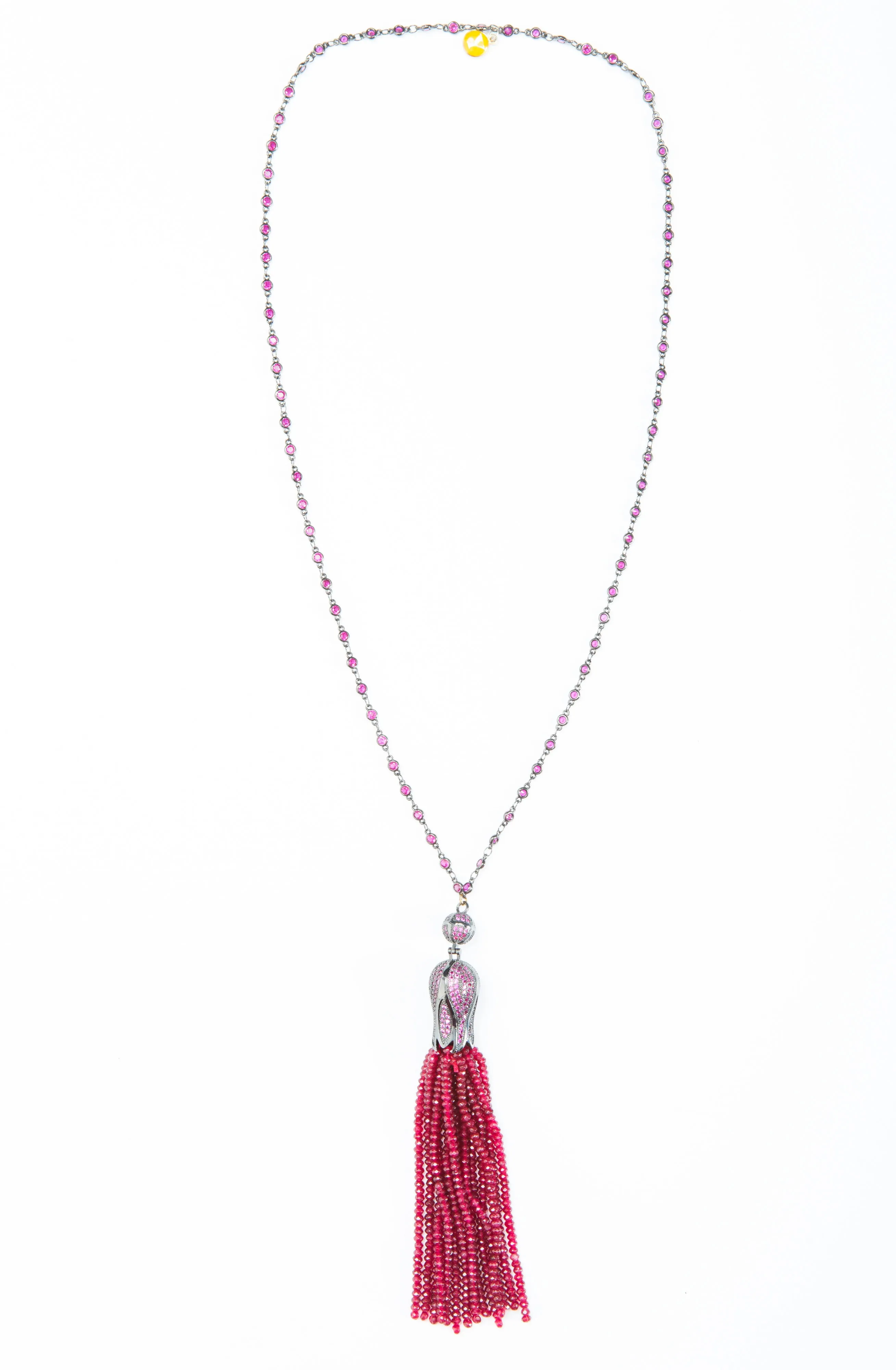 Sophia Tassel Necklace (Red)