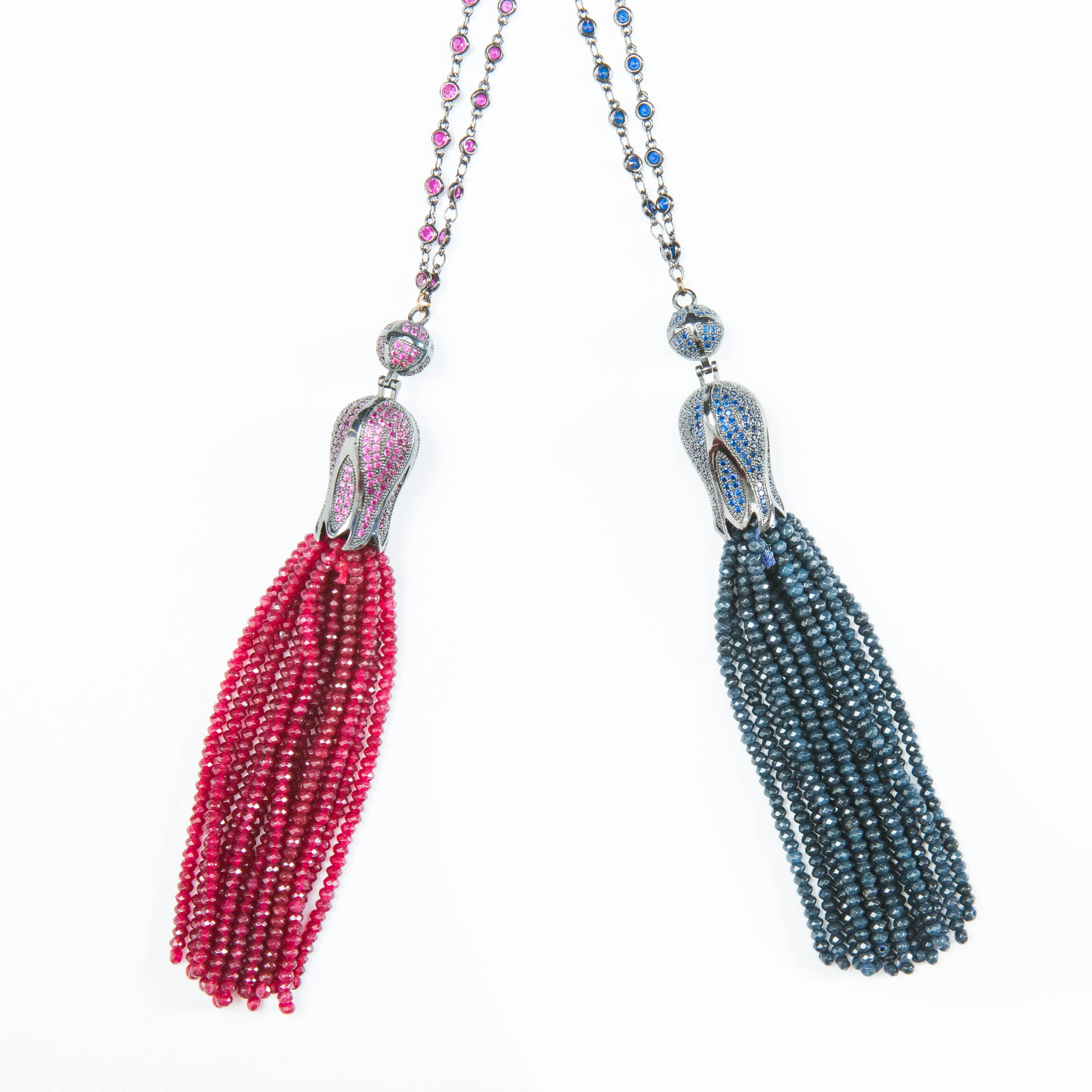 Sophia Tassel Necklace (Red)