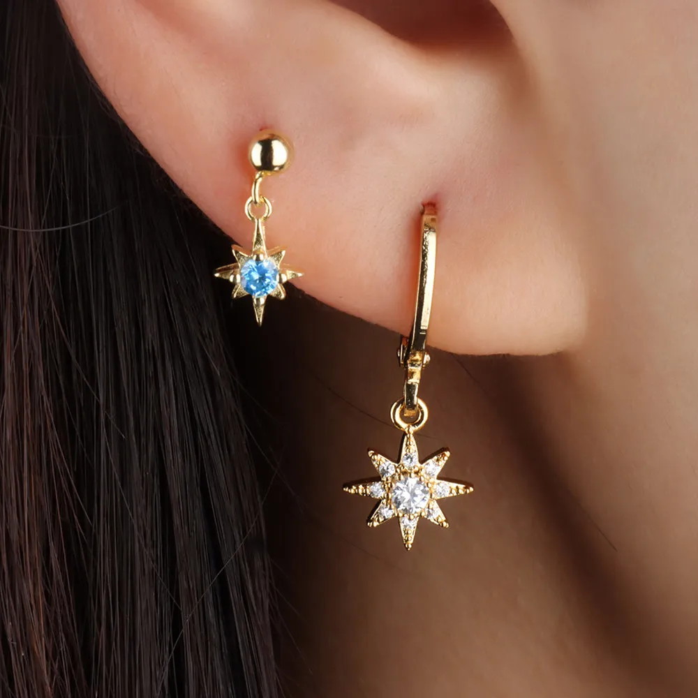 Sparkle Star Drop Earring