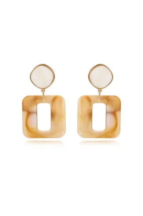 Square Resin Drop Earrings