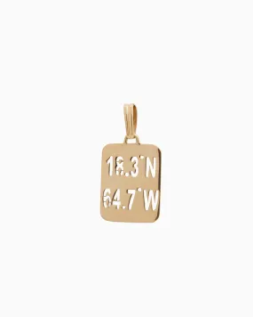 St. John Coordinates Cutout Pendant