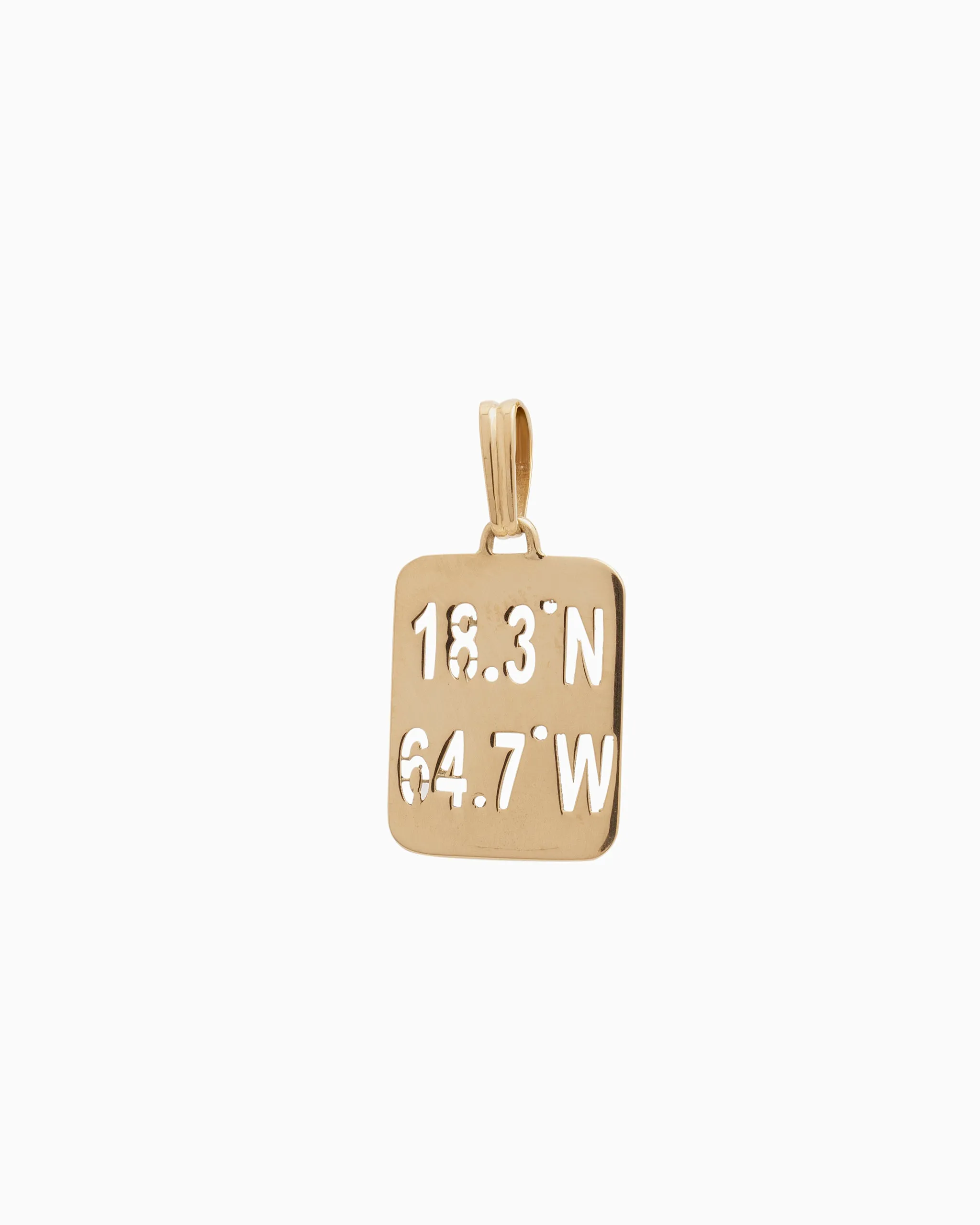 St. John Coordinates Cutout Pendant