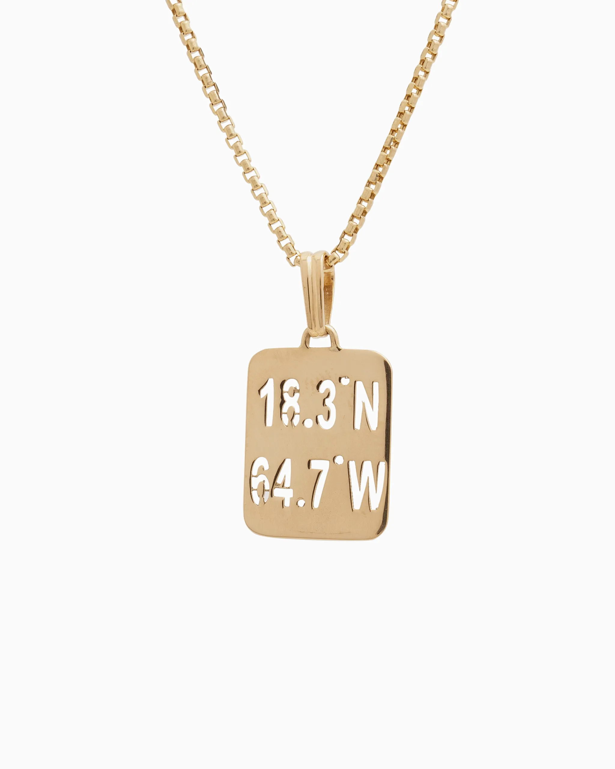 St. John Coordinates Cutout Pendant