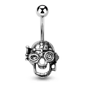 Steam Punk Skull Belly Ring