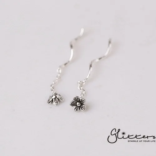 Sterling Silver Flower Ear Threader