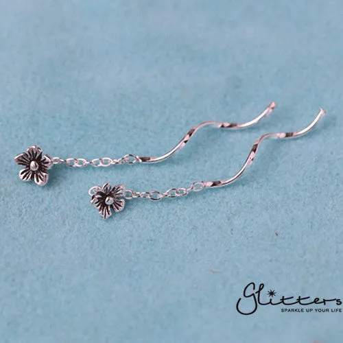 Sterling Silver Flower Ear Threader