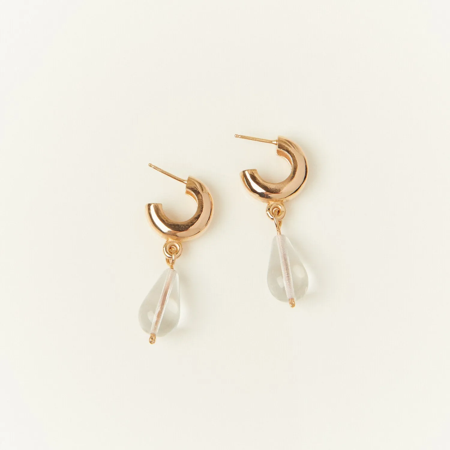 Tear-drop Hoop Earrings