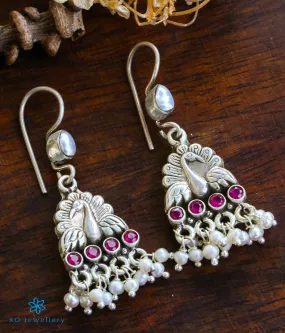 The Suhani Silver Peacock Earrings