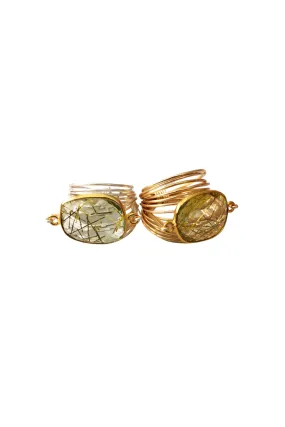 Torrey Ring with Gold Rutilated Quartz