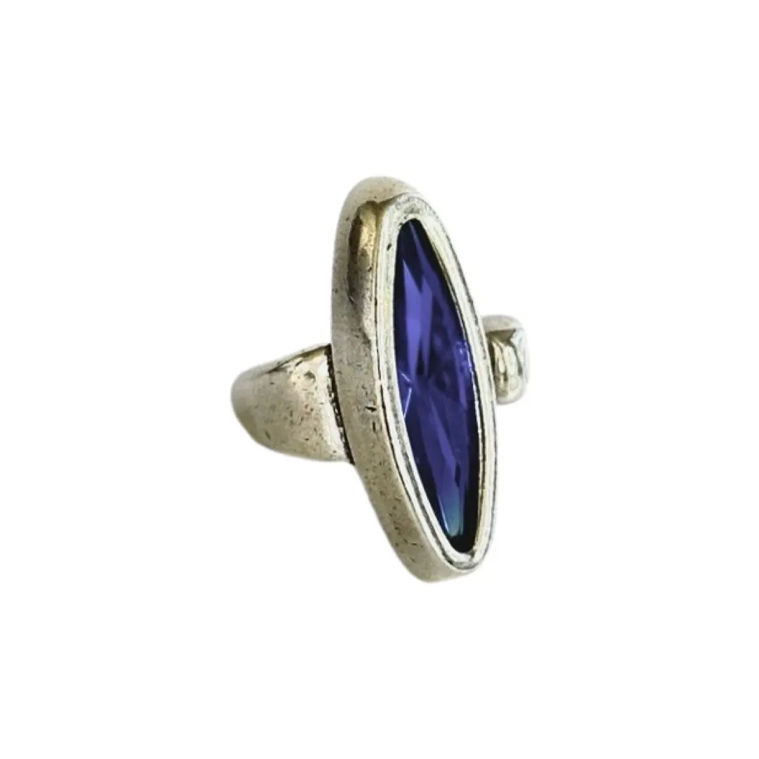 TRA-LA-RA BLUE NAVETT ADJUSTABLE RING