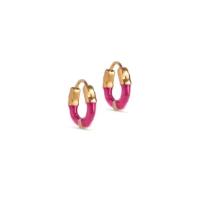 Traces of Enamel Lina Small Hoop Earrings