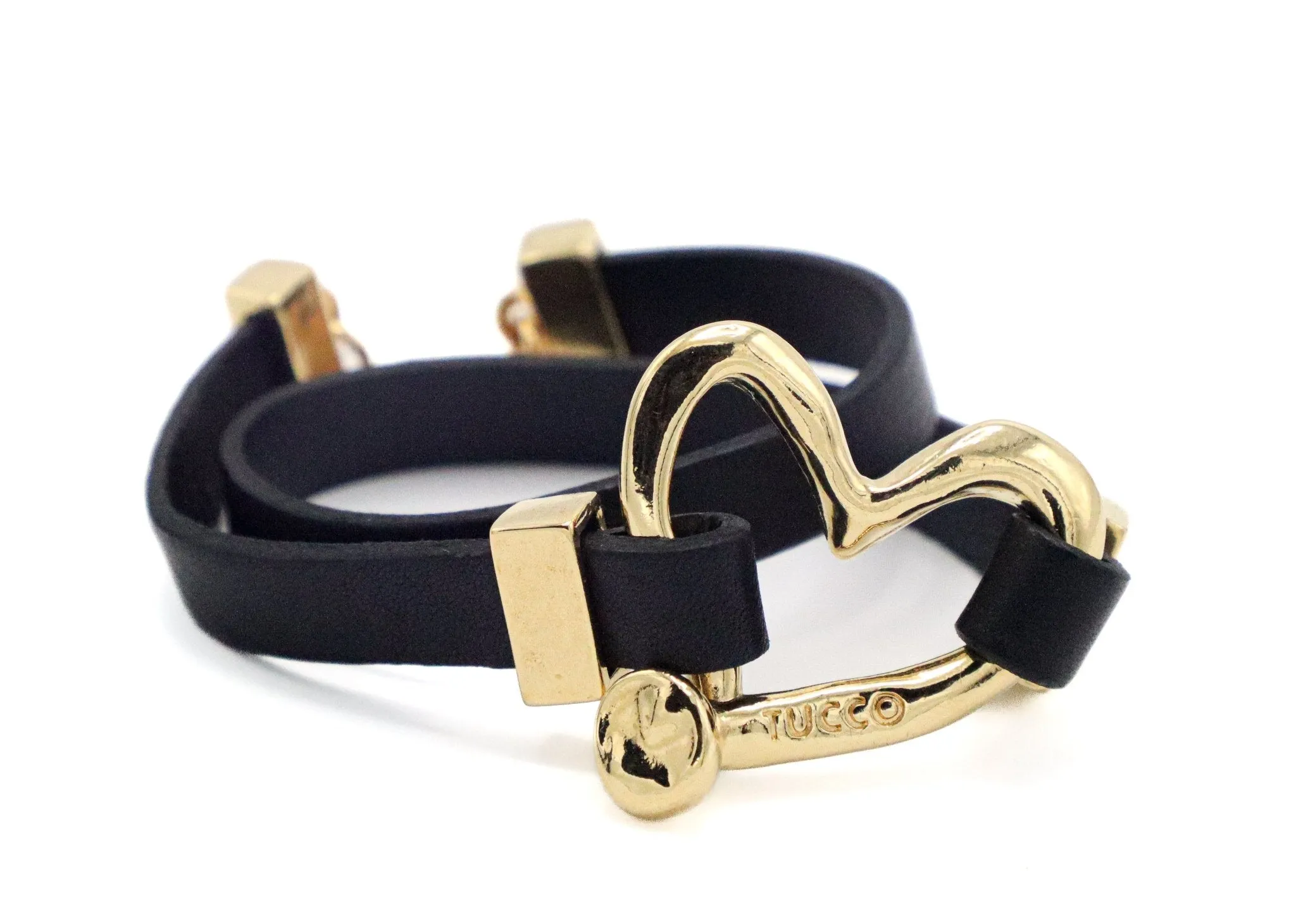 TUCCO SILHOUETTE HEART LEATHER BRACELET