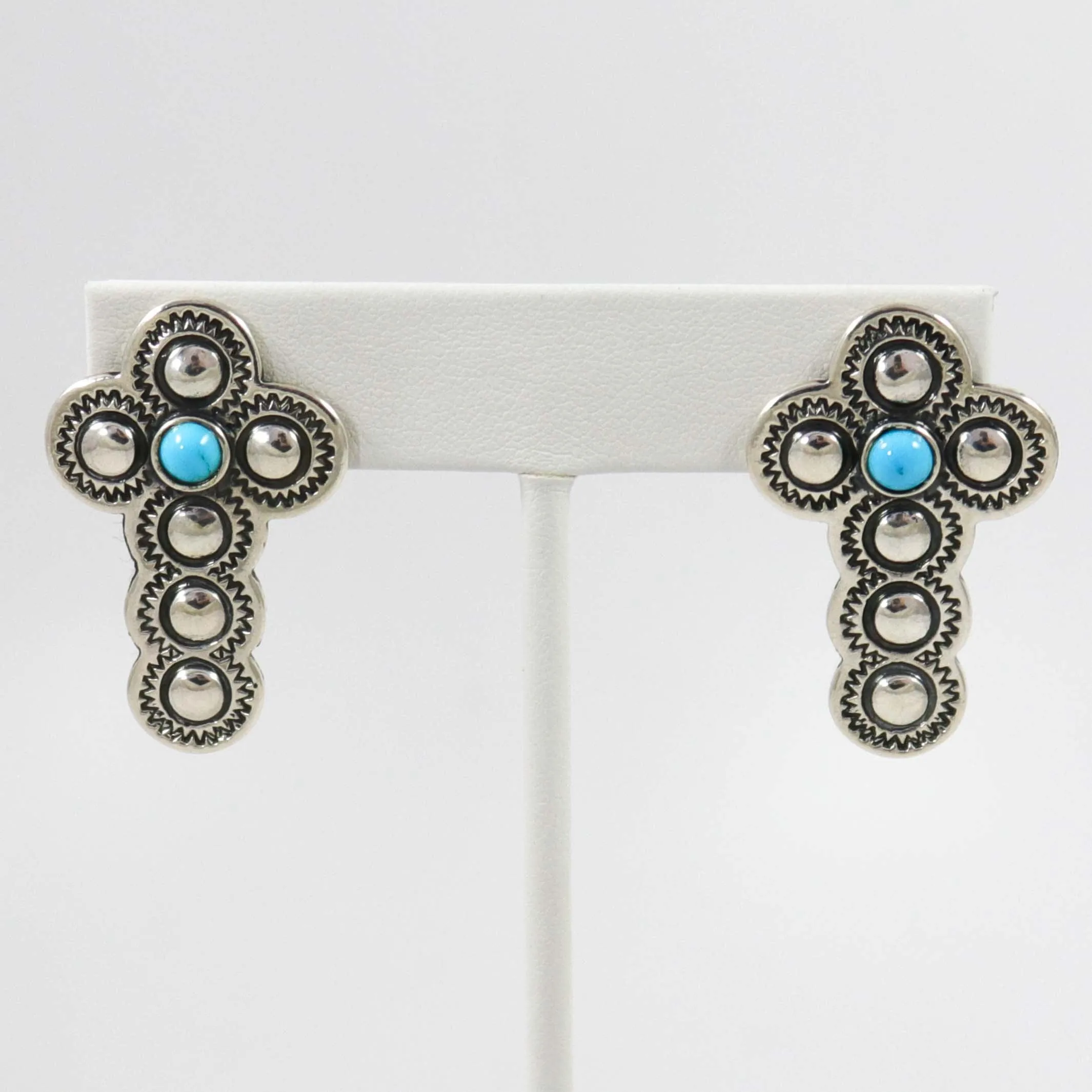 Turquoise Cross Earrings