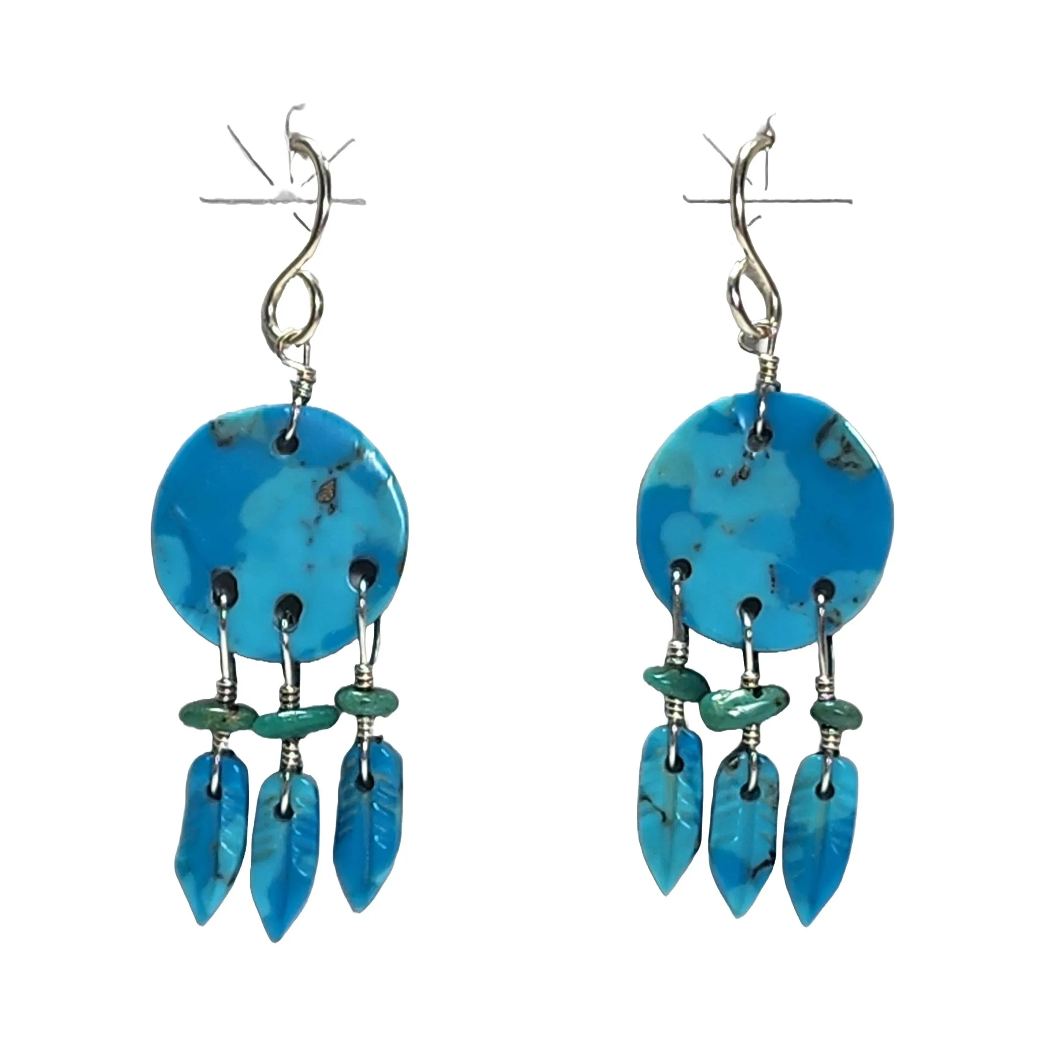 Turquoise Shield Earrings