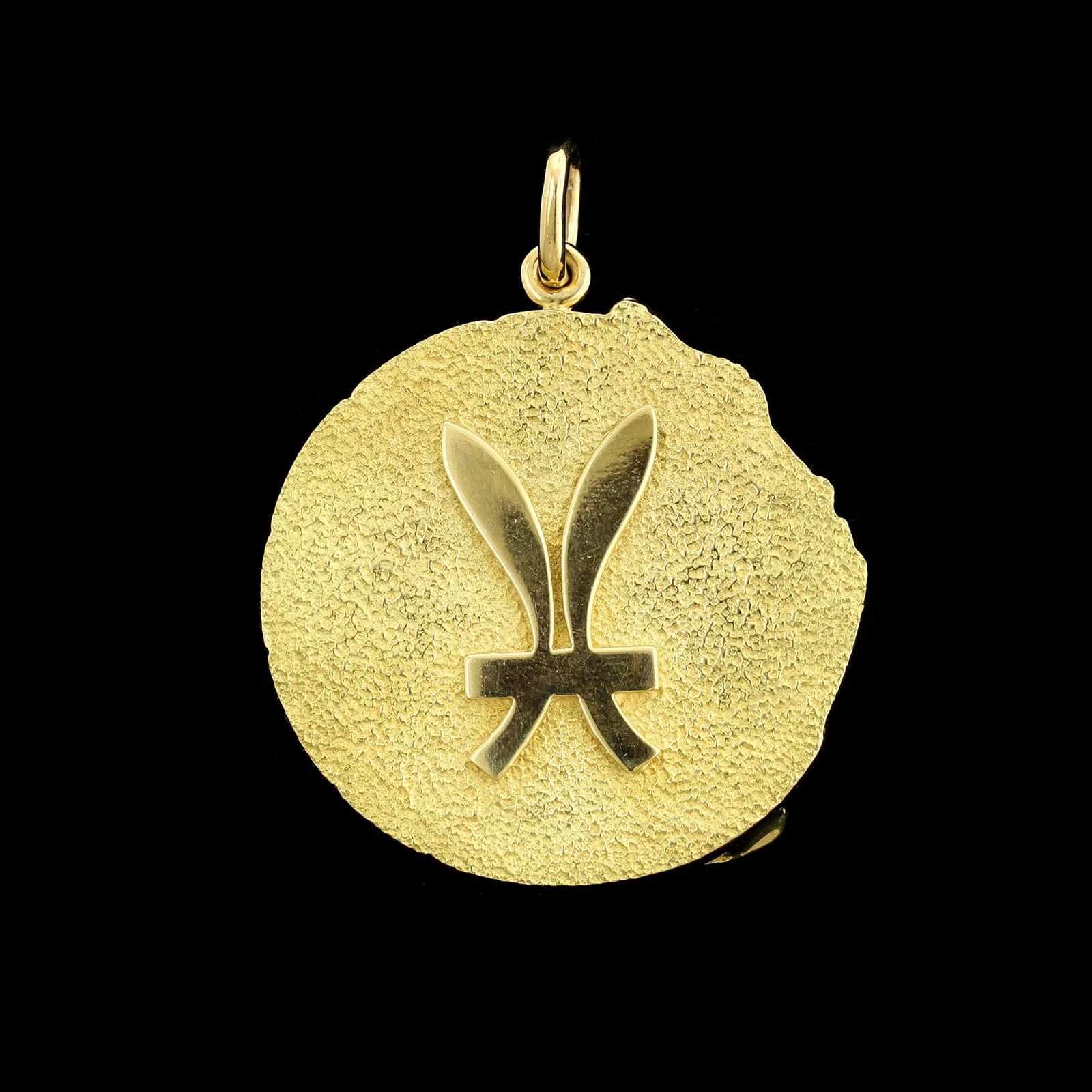 Vintage Tiffany & Co. 18K Yellow Gold Estate Diamond Pisces Zodiac Pendant