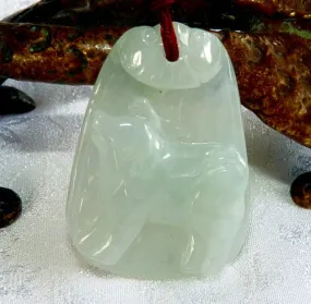 Wealth and Prosperity Chinese Jade Ox Pendant (P657)