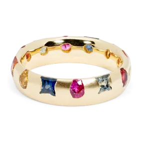 Wide Harlequin Celeste Ring - Made to Order