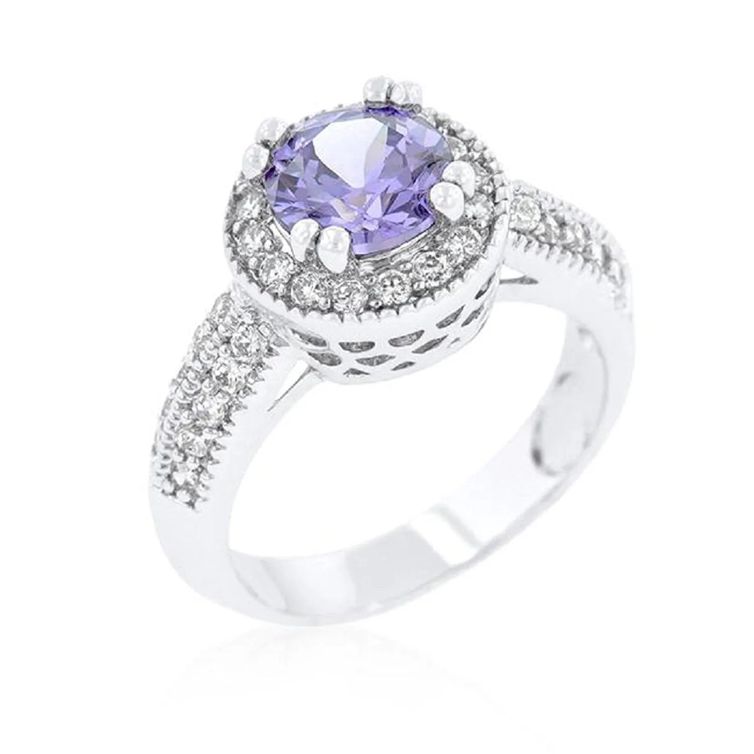 WildKlass Amethyst Halo Cocktail Ring