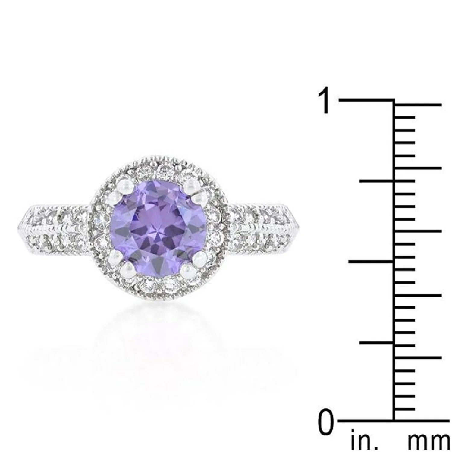 WildKlass Amethyst Halo Cocktail Ring