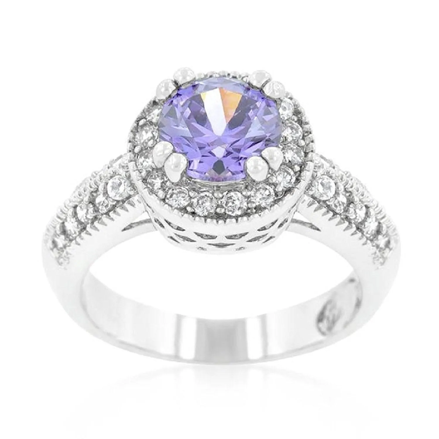 WildKlass Amethyst Halo Cocktail Ring