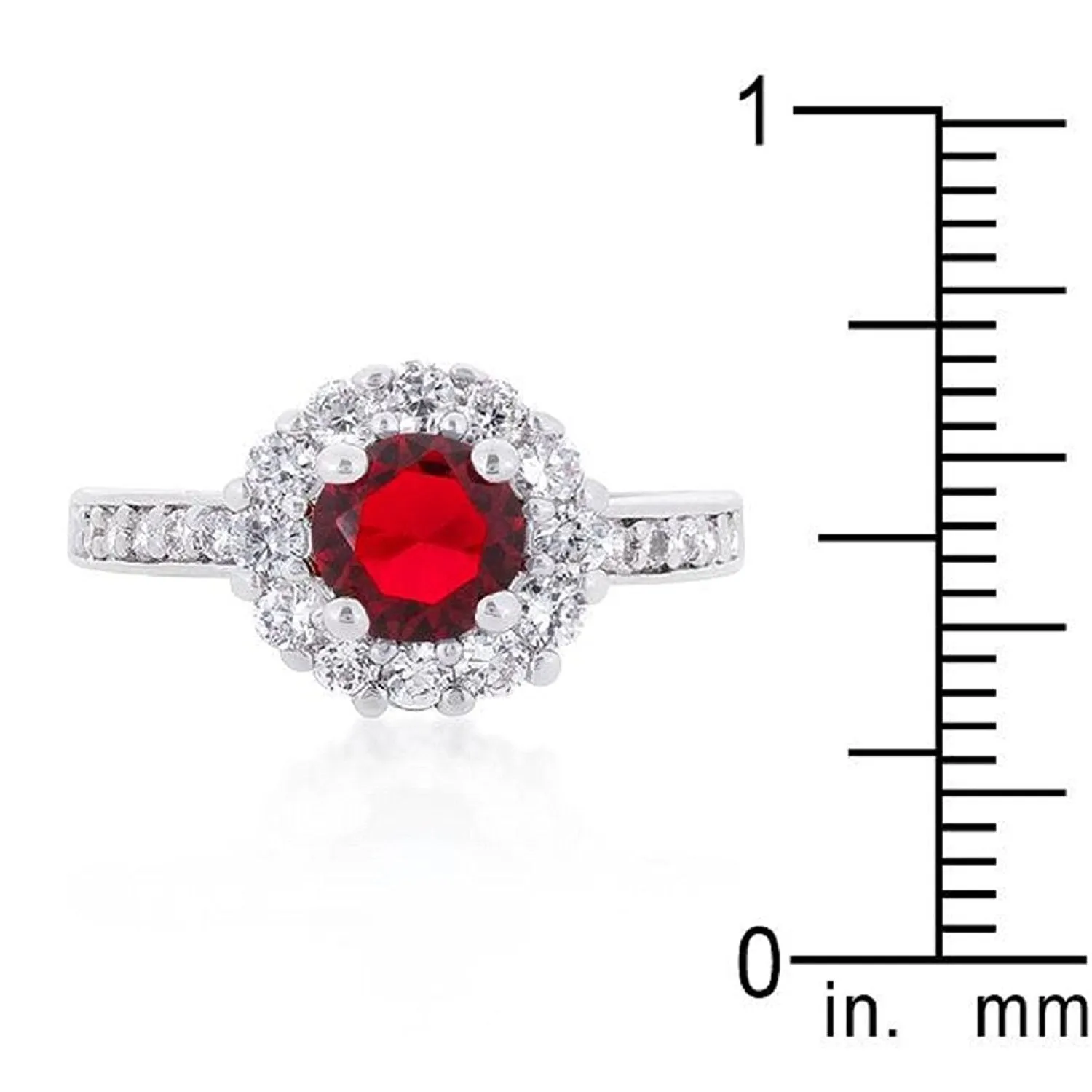 WildKlass Ruby Red Halo Engagement Ring