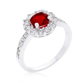 WildKlass Ruby Red Halo Engagement Ring