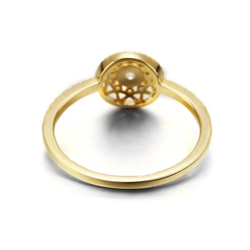 Yellow Gold Round Simple Ring